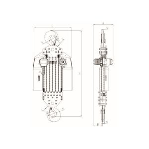 Hook Type Electric Chain Hoist 30 Ton Capacity With 11.2 Mm Chain Diameter