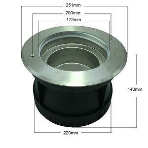 Inground 304 Stainless Steel 140mm LED Pool Light Housing
