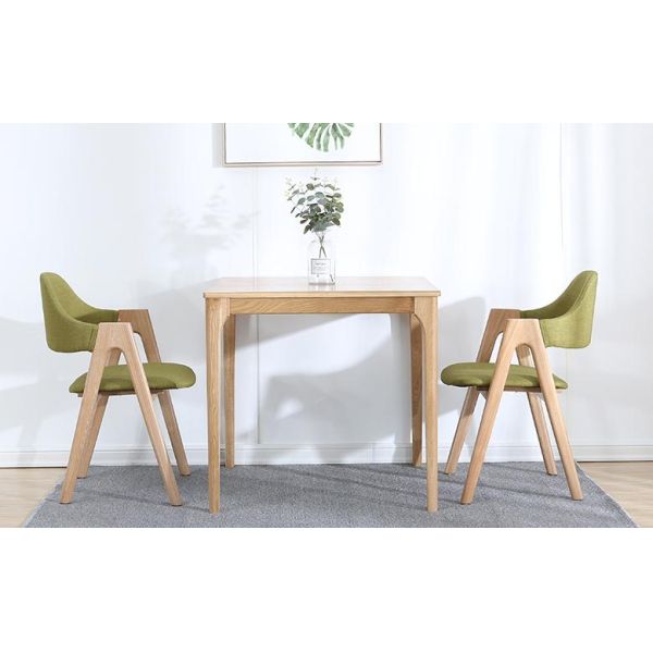 Nordic fashion creative solid wood dining chair cloth art leisure chair simple back armchair coffee restaurant A chair