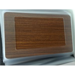 China PVDF Coated 4.0mm 3D Aluminium Wood Panel With PVC Film on sale