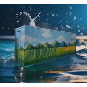 external surface container 20GP FRP inside Compact Integrated sewage treatment