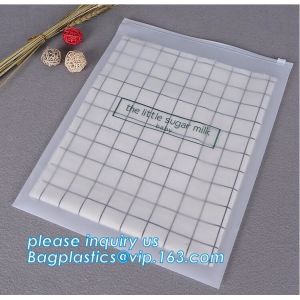 BAGEASE Transparent Bottom Gusset Slider Zipper Garment Packaging Pouch K