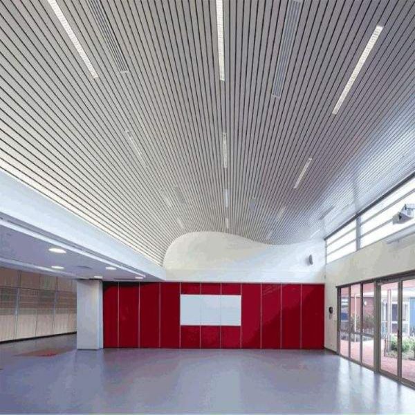 Buy Demountable U Strip Aluminum Metal Ceiling Square Edge Plain Pattern at wholesale prices