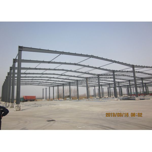 950mm Panel Q345 Q235 Prefab Steel Structure Warehouse