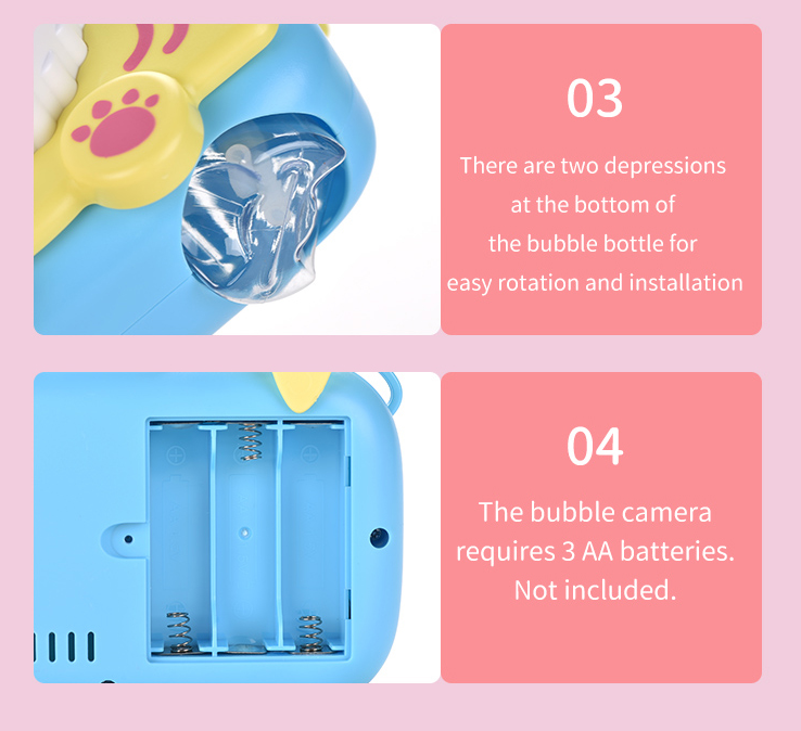 Kingda Age 3 Water Sprinkler Toys , ABS 50ml Bubble Blowing Machine