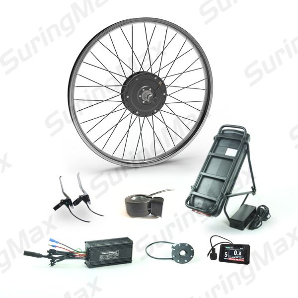 Powerful Electric Road Bike Kit 500w Hub Motor Conversion Kit With Batteries