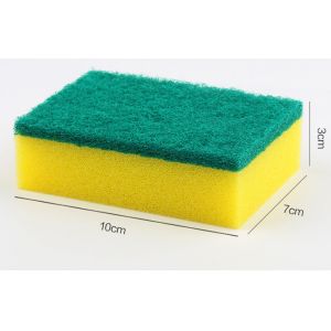 Double-side Rectangle Sponge Kitchen Cleaning Scouring Pad Scourer