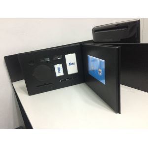 Quality Luxury Custom Video Brochure Card With Touch Screen Rechargeable Battery for sale