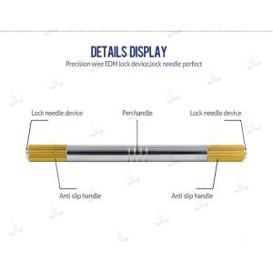 Quality Golden Color Double Heads Microblading Manual Eyebrow Tattoo Pen 1.0cm Diameter for sale