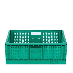 Transport Mesh Style Folding Plastic Crate for Stacking and Moving Produce