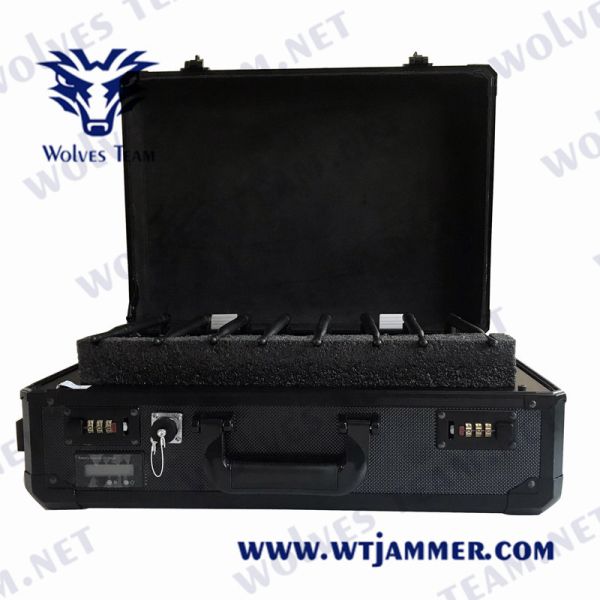 Buy 8 Channels CDMA 120W Mobile Phone Signal Jammer 5dBi Antenna at wholesale prices