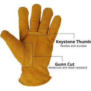 Anti Puncture Leather Work Gloves OEM ODM
