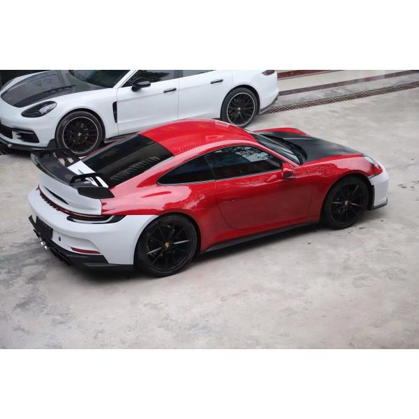 PP Plastic Material Body Kit for Porsche911 992 992 Upgraded GT3 Style Front and Rear Bumper Side Skirt Spoiler Hood Body Kit