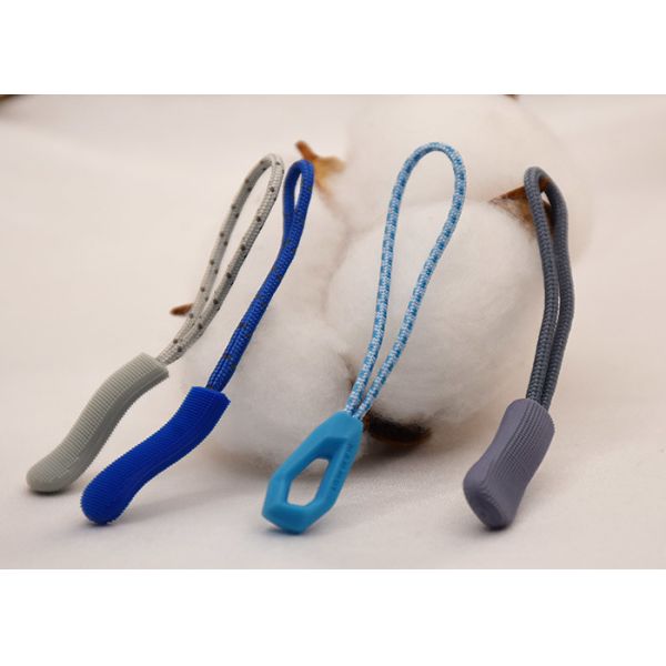 Buy Bags TPU Plastic Zipper Puller , OEKO Rubber Zip Puller For Clothes at wholesale prices