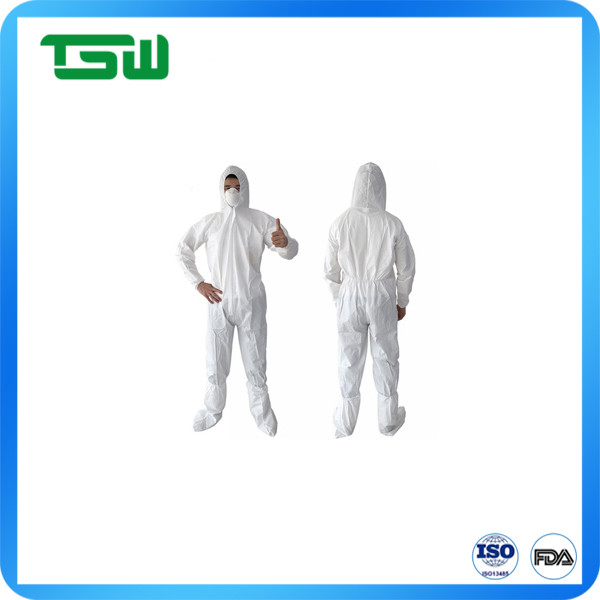 Buy Non Woven Breathable 50gsm Disposable Hooded Coveralls at wholesale prices