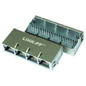 0826-1X4T-HT-F Tab Up 2.5G POE Rj45 Jack With LEDs IEEE 802.3af