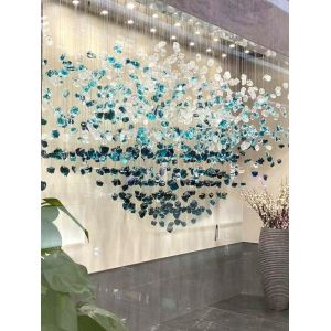 Custom Made Project Installation Large Hanging Drop Light High Ceiling Modern