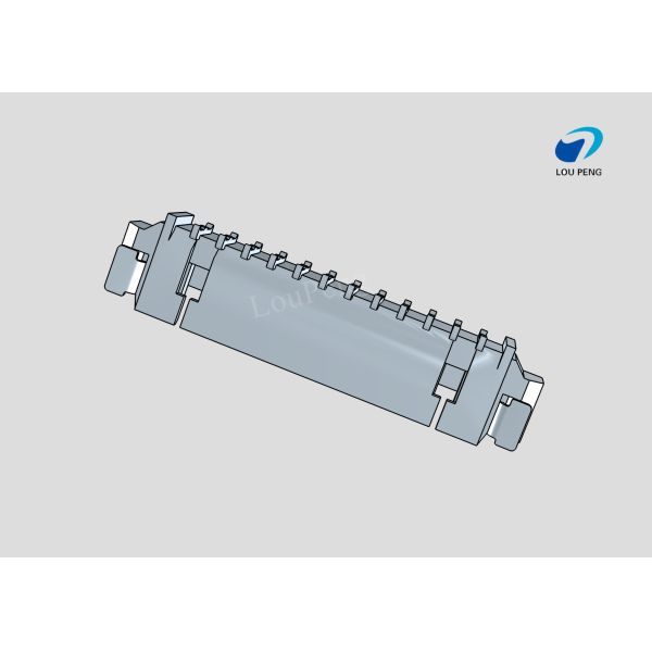 PCB Mount Header, Wire-to-Board, 12 Position, 1.25mm Pitch, Tin, Natural Housing Color, Shrouded / Solid, SMD