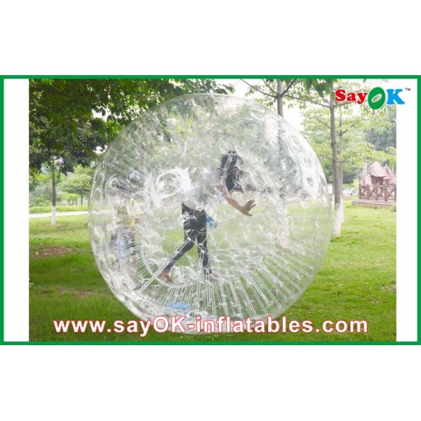 Inflatable Soccer Game Transparent Inflatable Sports Games , Funny 0.8mm PVC Body Zorbing Ball