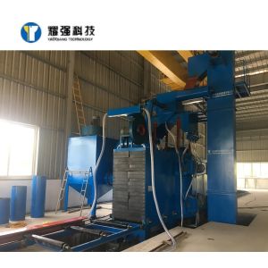 Blue Burnishing Steel Pipe Shot Blasting Machine Descaling Stripping