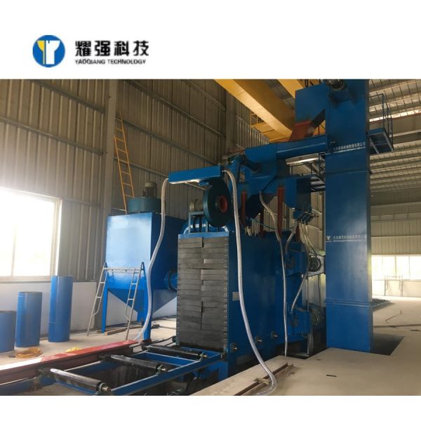 Buy Blue Burnishing Steel Pipe Shot Blasting Machine Descaling Stripping at wholesale prices