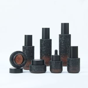 Quality Customizable Frosted Glass Cosmetic Bottle for Creams &amp; Lotions for sale