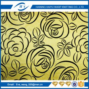 Red Patterned Upholstery Fabric Short Pile Fur Fabric Bonded