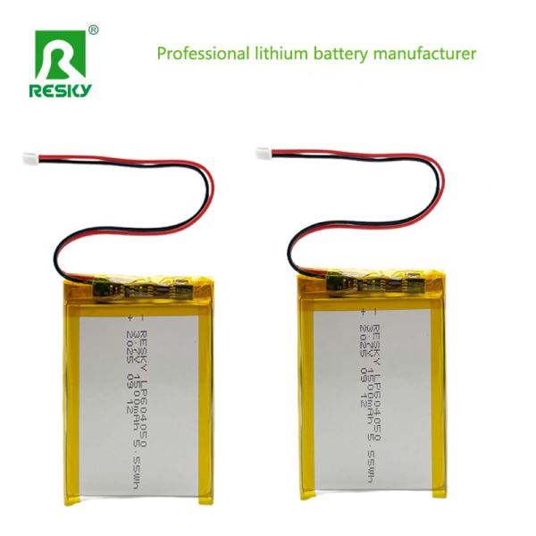 Lithium Polymer Battery Cell 604050 3.7v 1500mAh 5.55wh Bluetooth Speaker Rechargeable Batteries