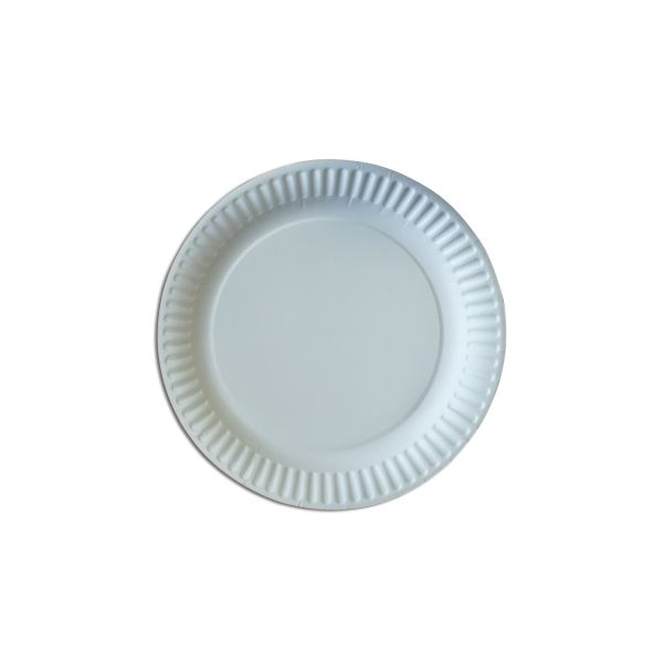 Small Size Bulk Paper Plates , Plain White Paper Plates Without Printing