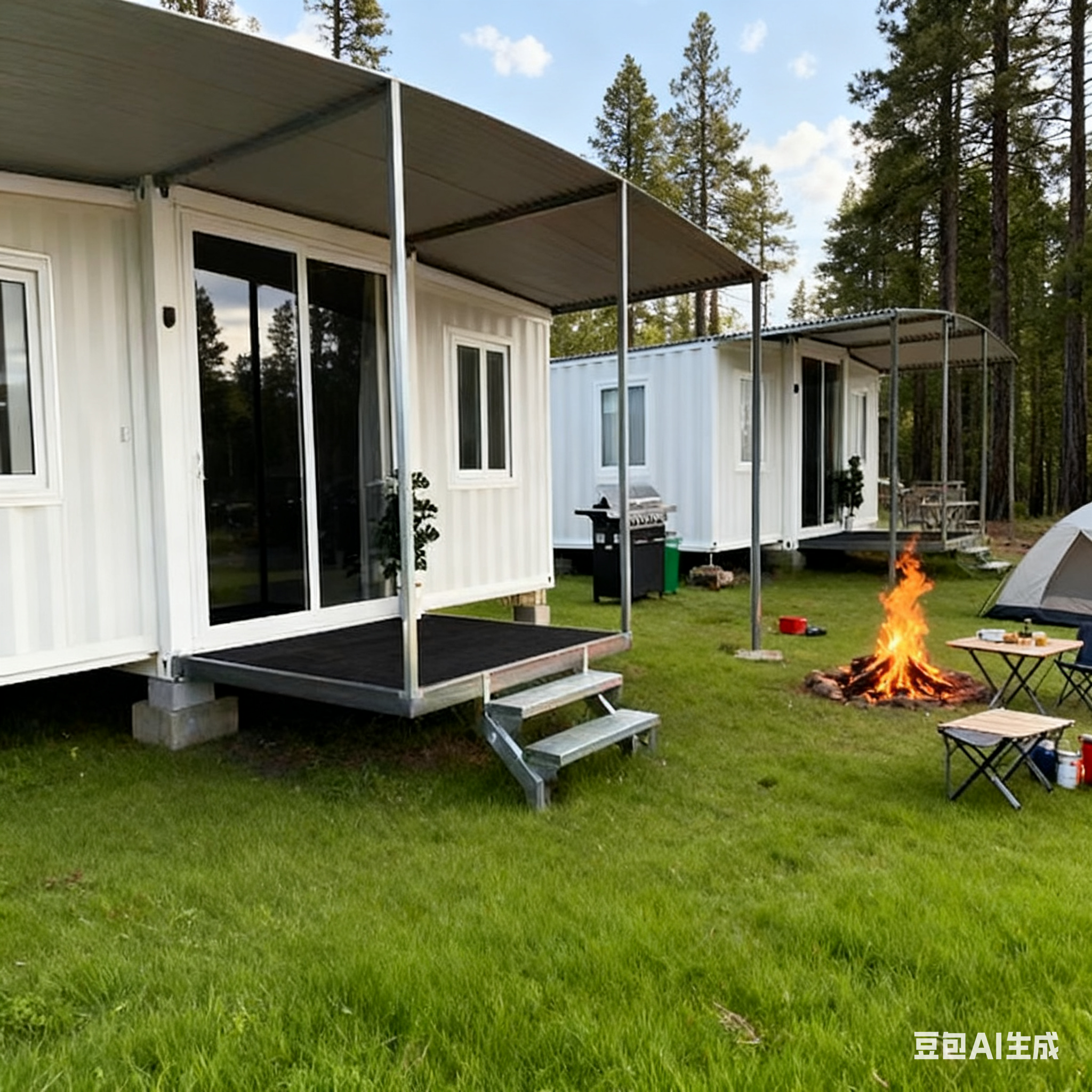 Quality Foldable Modular Homes with L2950*W2200*H2480 Folded Size and L2950*W6300*H2480 Expanded Size for 18.5 Square Meters Floor Area for sale