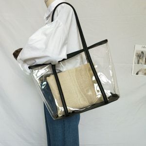 Transparent Bag Women New Trendy Summer Plastic Handbag Single Shoulder Mother