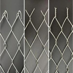 Zn-Al Galvanized Iron Construction-Grade Chain Link Fencing Panels