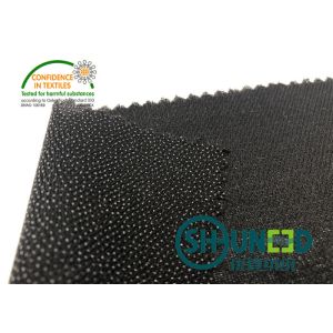 Black PA Coated Woven Interlining Twill Woven Stretch Interfacing