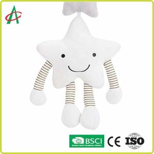 Star Shape Hanging Rattle Toys 38.5cm With Smile Emoji