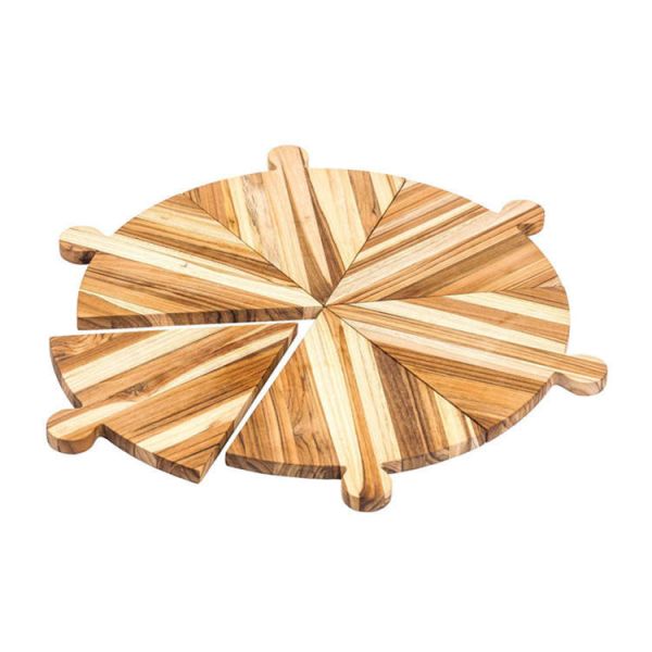 Buy Acacia Wood Pizza Peel Serving Tray Cutting Board With Handles at wholesale prices