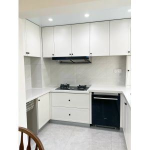 Modern Kitchen Cabinet with Melamine Door Panel Customizable