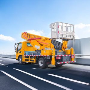 25m Diesel Aerial Work Platform Truck 2 Axles with Front V and Rear V Outriggers