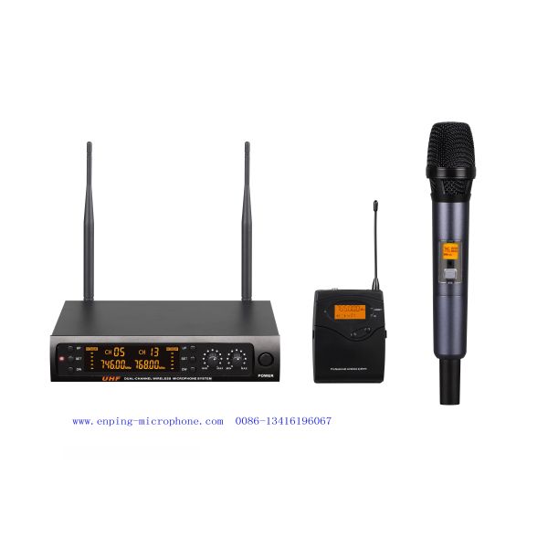 LS-975-2 muti channel wireless microphone system UHF IR selectable frequency PLL