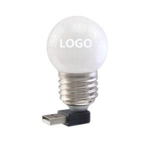 Promotional USB light bulb Metal + plastic logo customized small