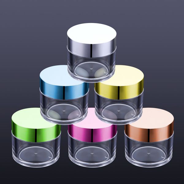 Custom Logo Cosmetic Jars Packaging Plastic Jar Containers Mini Rose Gold Cosmetic Jar Other Cosmetic