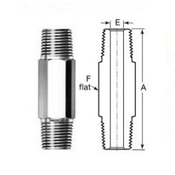 METAL Good Quality Pipe FittingsThreaded Taper Bspt/Npt Nipple