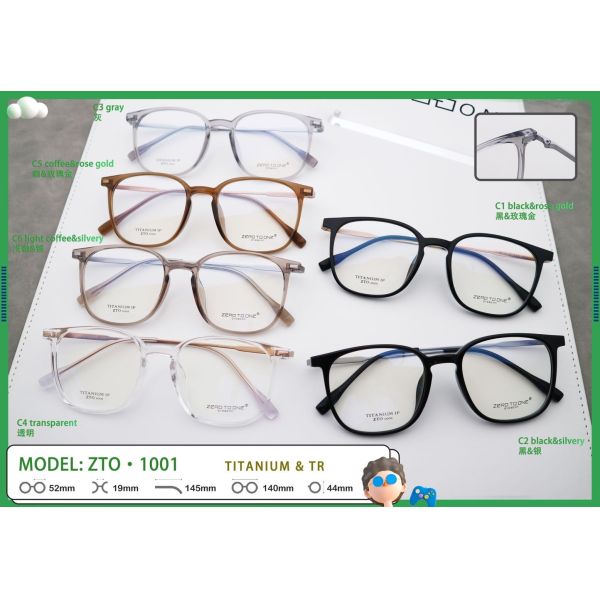 ZTO 1001 TR + Titanium Frame Glasses For Customer Requirements