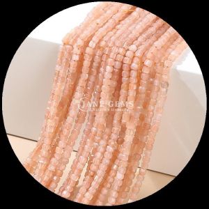 Natural Stone Polished Bead Gemstone Square Cube Shape Fluorite Labradorite Mini