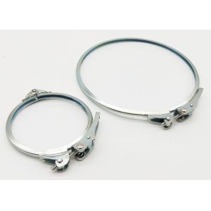 Round Ring Pipe Connection Adjustable 100MM Galvanized Tube Clamp