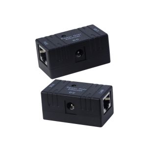 Single Port Power Over Ethernet POE Injector RJ45 Connector Transmission