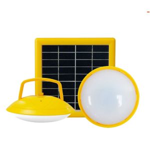 3W 19Hrs Portable Solar Power Lighting System With 2 Rechargeable Lamps