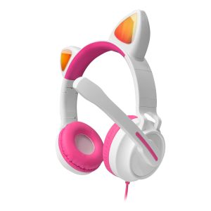 China 10m Transmission Wireless Cat Ear Headphones With RGB LED Moving Light on sale
