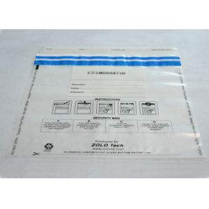 Police Security Tamper Evident Bags Transparent Plastic Secure Courier Bag