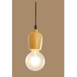 Professional Pendant Light Bulb Socket E26 / E27 Ip20 Wooden Material