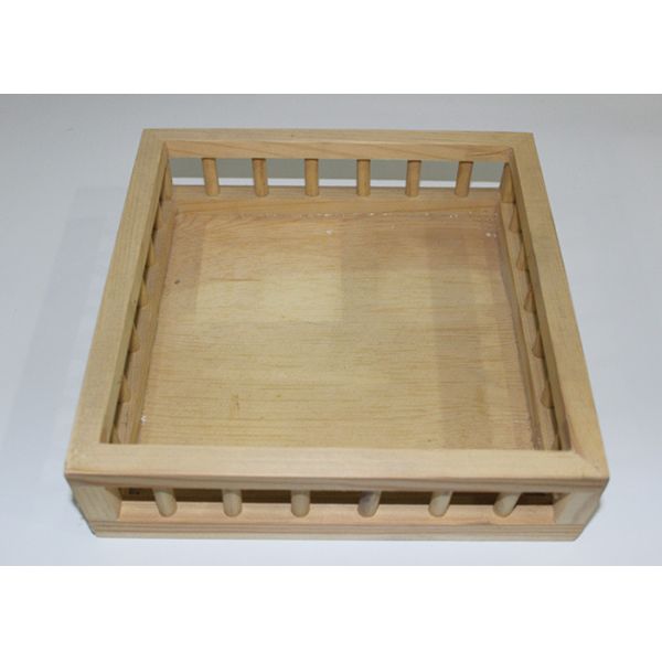 Buy Pine Material Custom Wood Serving Tray Set Square Shape Unique Design at wholesale prices
